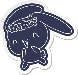 cartoon sticker kawaii cute furry bunny
