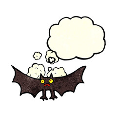 cartoon bat with thought bubble
