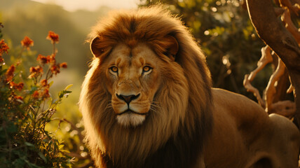 Obraz premium lion in the grass || lion in the grass || Lion