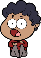 cartoon man gasping in surprise