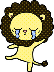 crying cartoon lion