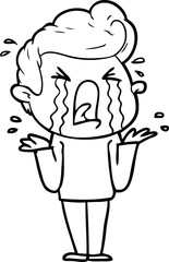 cartoon crying man