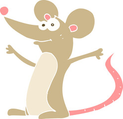 flat color illustration of mouse