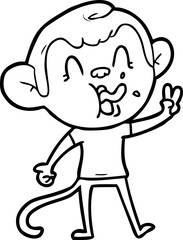 crazy cartoon monkey