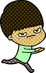 cartoon angry boy