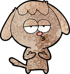 Obraz premium cartoon bored dog