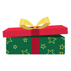 Colored christmas present icon Vector