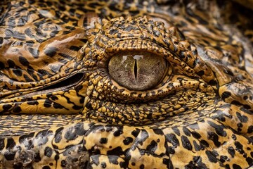 Close up of a crocodile eye