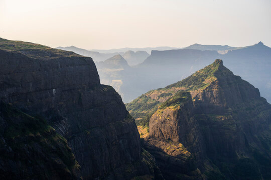 View from Konkankada on Harishchandragad. 