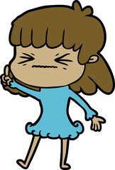 cartoon angry girl