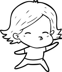 Obraz premium cartoon woman