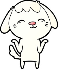happy cartoon dog