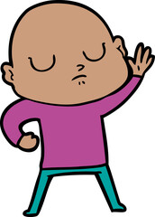 cartoon bald man