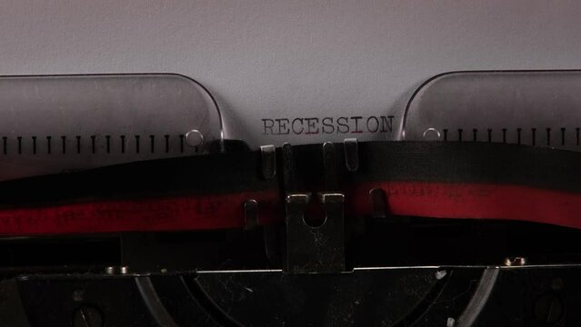  typewriter, recession word 