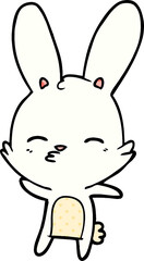 Obraz na płótnie Canvas curious bunny cartoon