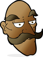 cartoon old man face