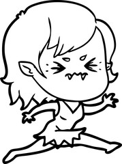 annoyed cartoon vampire girl