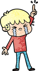 cartoon boy crying