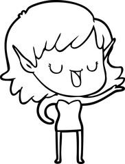 cartoon elf girl