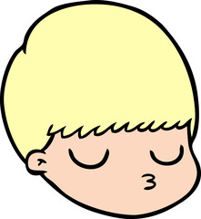 cartoon male face