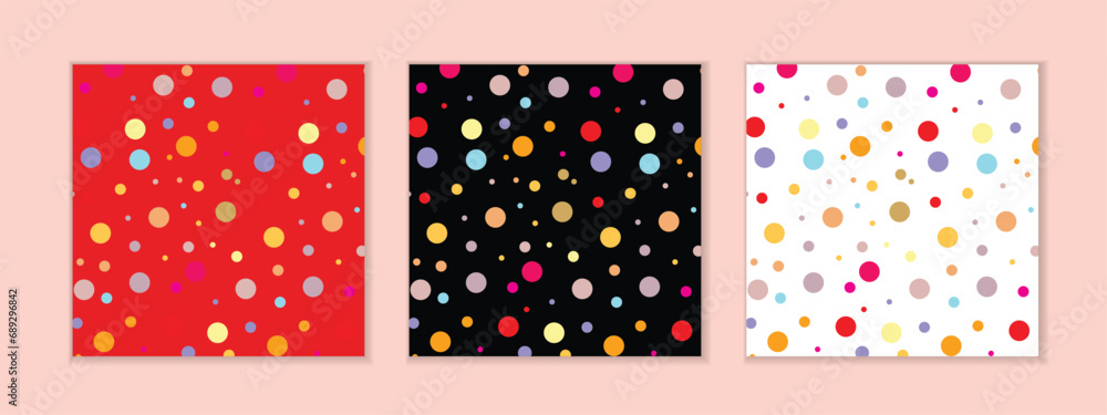Poster abstract seamless geometric set of coloring dot pattern perfect for banner poster.