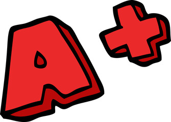 cartoon doodle letter grades