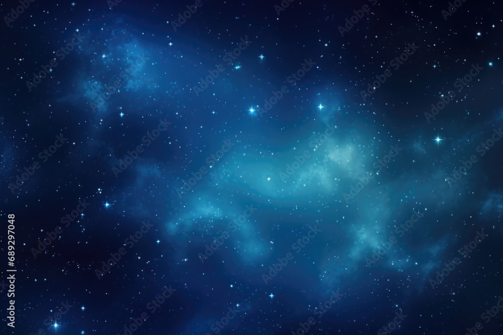 Poster a beautiful night sky with twinkling stars and fluffy clouds. perfect for adding a dreamy touch to a