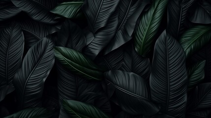 Dark and Mysterious Green Leaves