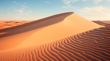 Fotobehang The intricate patterns of sand dunes shaped by the wind in a vast desert expanse. © Fahad