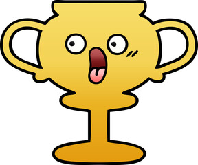 gradient shaded cartoon of a trophy