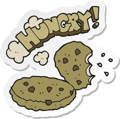 sticker of a cartoon cookies