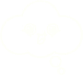 Thought Cloud Chalk Drawing