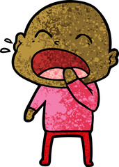 cartoon shouting bald man