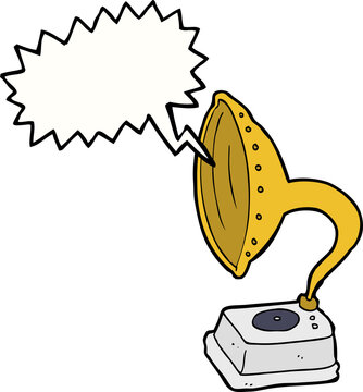 recommend clip art: cartoon phonograph with speech bubble