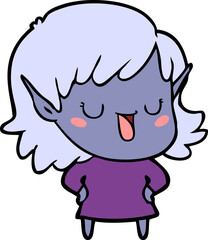cartoon elf girl