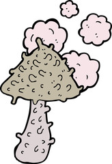 cartoon weird mushroom