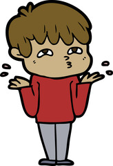 cartoon man confused