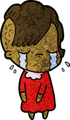 cartoon crying girl