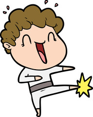 Fototapeta premium cartoon happy man