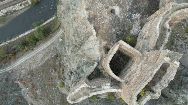 Aerial medieval castle