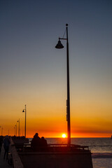 Sunset at the Venice Beach Fishing Pier in Los Angeles, CA