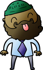 Obraz premium man with beard with hat and shirt