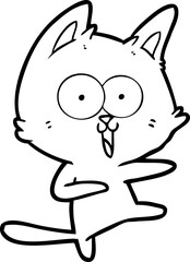 Fototapeta premium funny cartoon cat