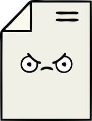 cute cartoon of a sheet of paper