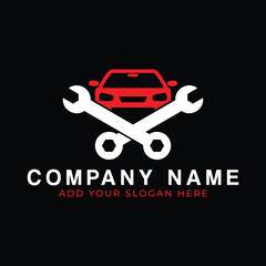 car rental insurance safety and car repairing detailing logo design vector format