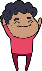 cartoon friendly man