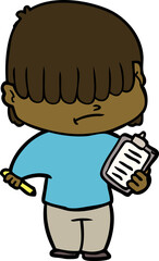 cartoon boy with untidy hair