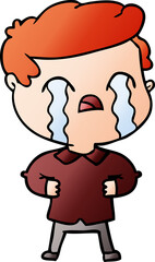 cartoon man crying