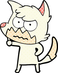 cartoon annoyed fox