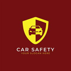 car rental insurance safety and car repairing detailing logo design vector format